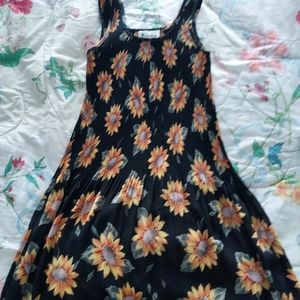 Knee Length Sun Flower Dress